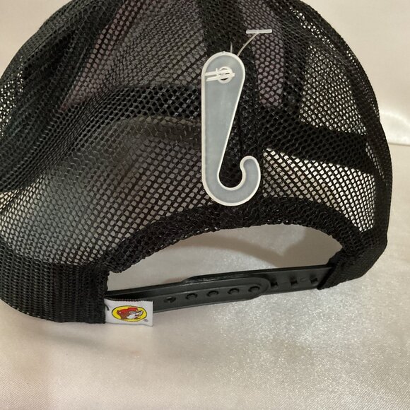 Buc-Ees Pink & Blue Leopard Print Trucker Hat With Beaver Patch - Picture 3 of 5